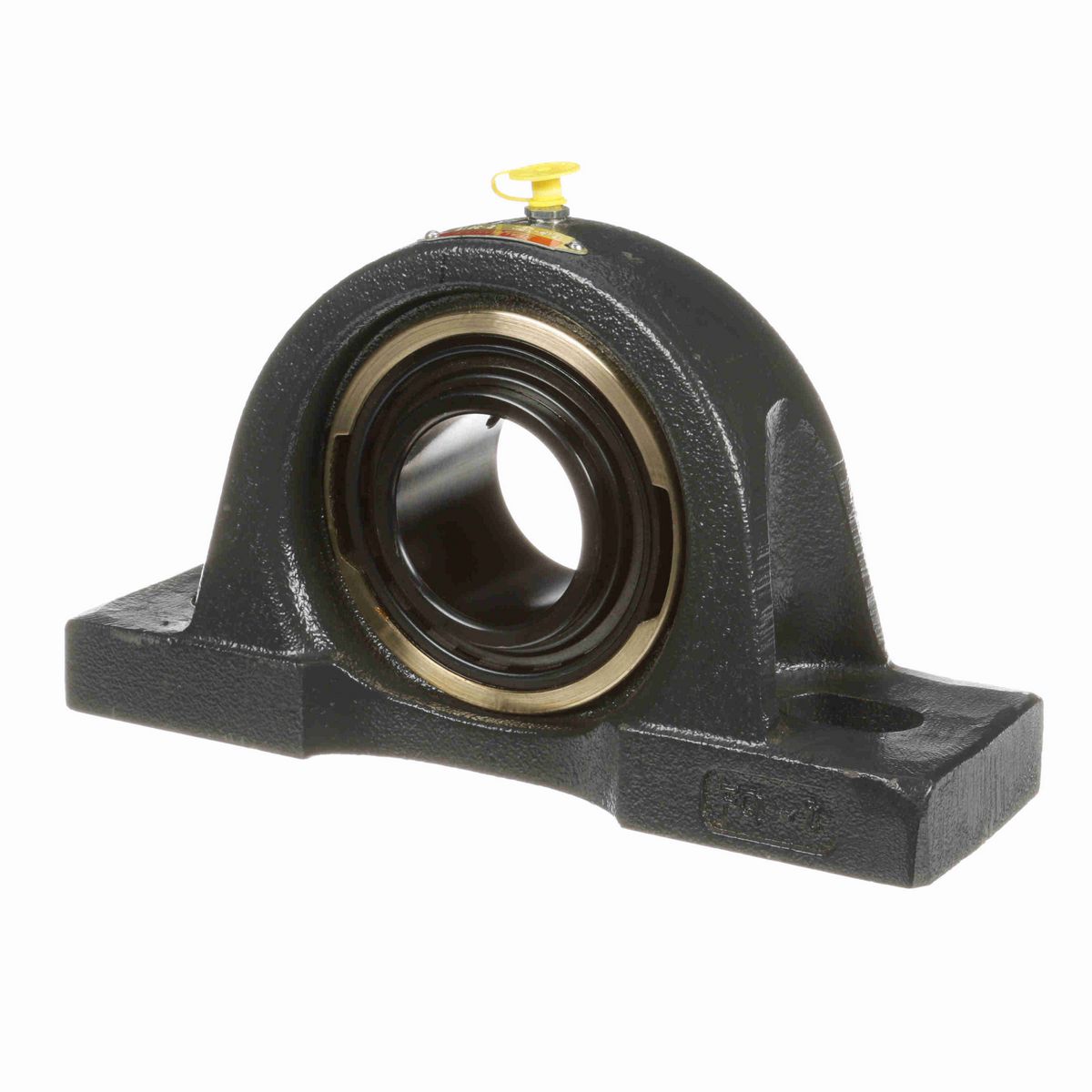 Sealmaster Mounted Cast Iron Two Bolt Pillow Block Ball Bearing - 52100 Bearing Steel, Black Oxided - Setscrew Lock - EMP-35C