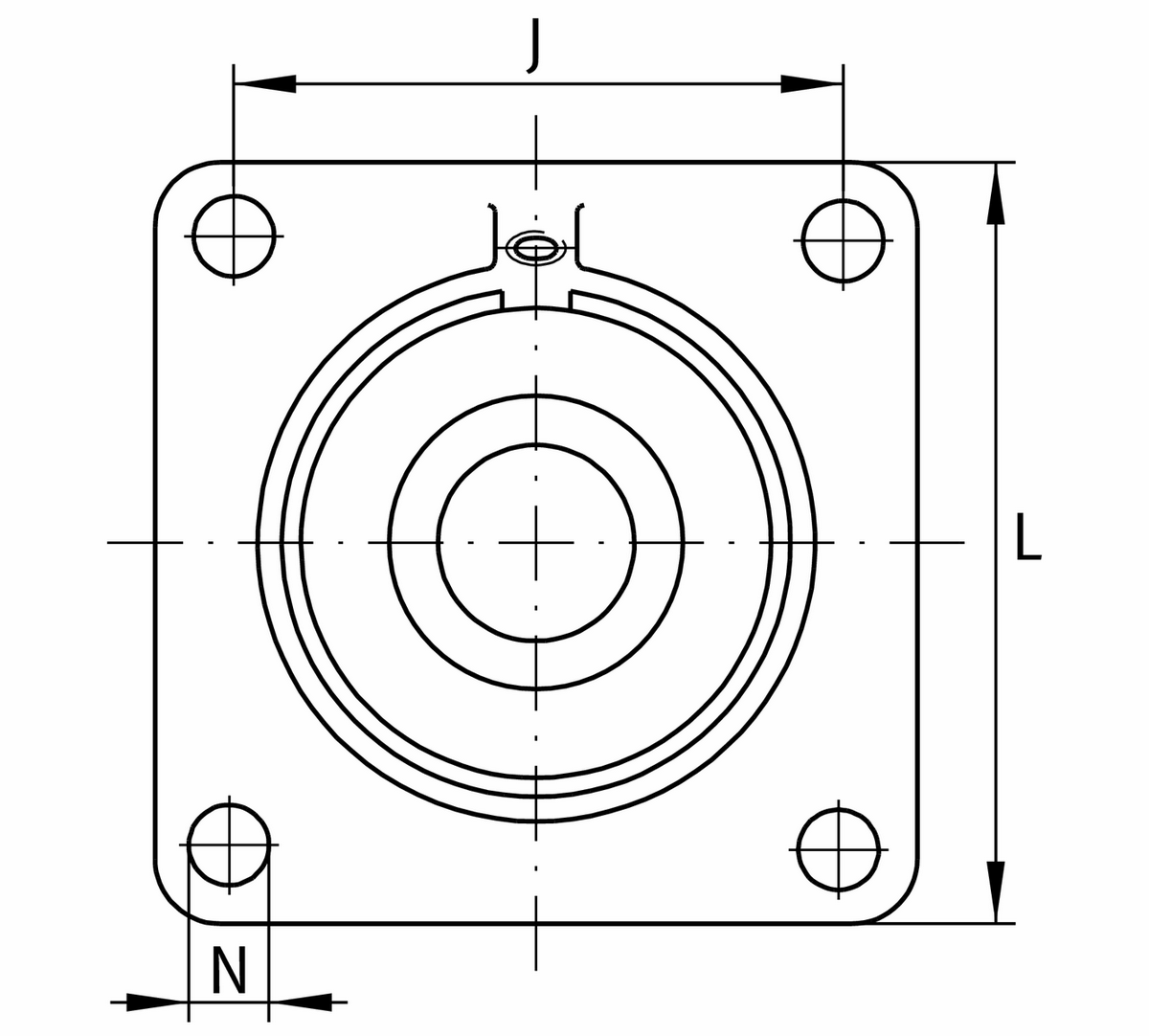 Фланцевый корпус INA PCCJ30 (PCCJ 30)