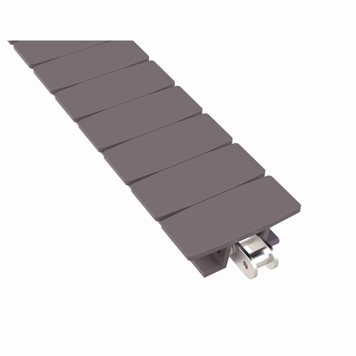 Rexnord 1873TAB Side-flexing Solid Top, Material: Brown High Performance, Width: 3.25in, Pitch: 1.5in - 81414071
