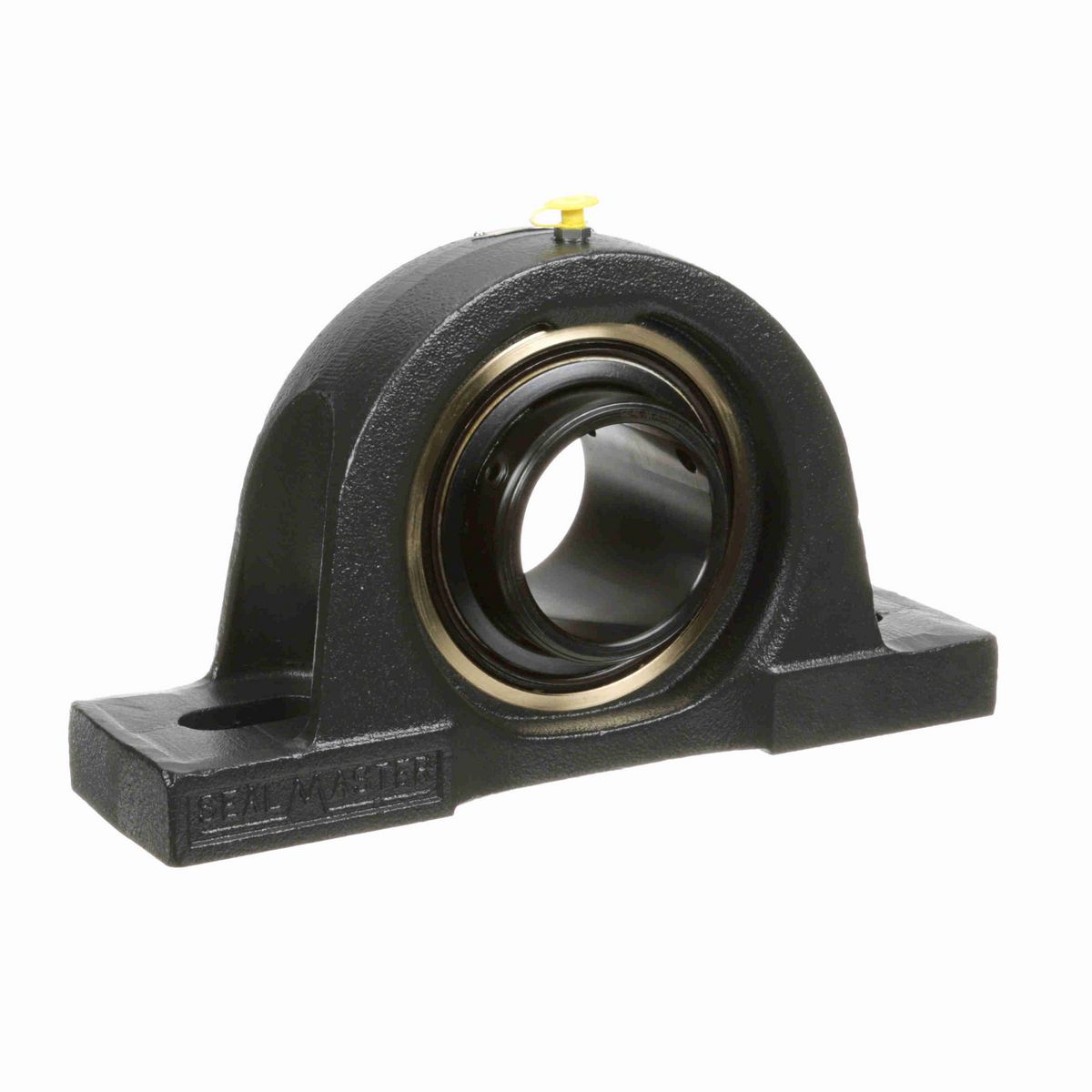 Sealmaster Mounted Cast Iron Two Bolt Pillow Block Ball Bearing - 52100 Bearing Steel, Black Oxided - Double Setscrew Lock - EMPD-47 MA