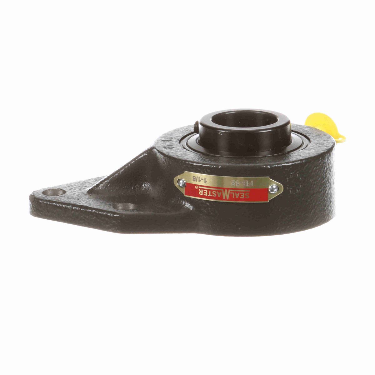 Sealmaster Mounted Cast Iron Three Bolt Flange Bracket Ball Bearing - 52100 Bearing Steel, Black Oxided - Setscrew Lock - FB-18