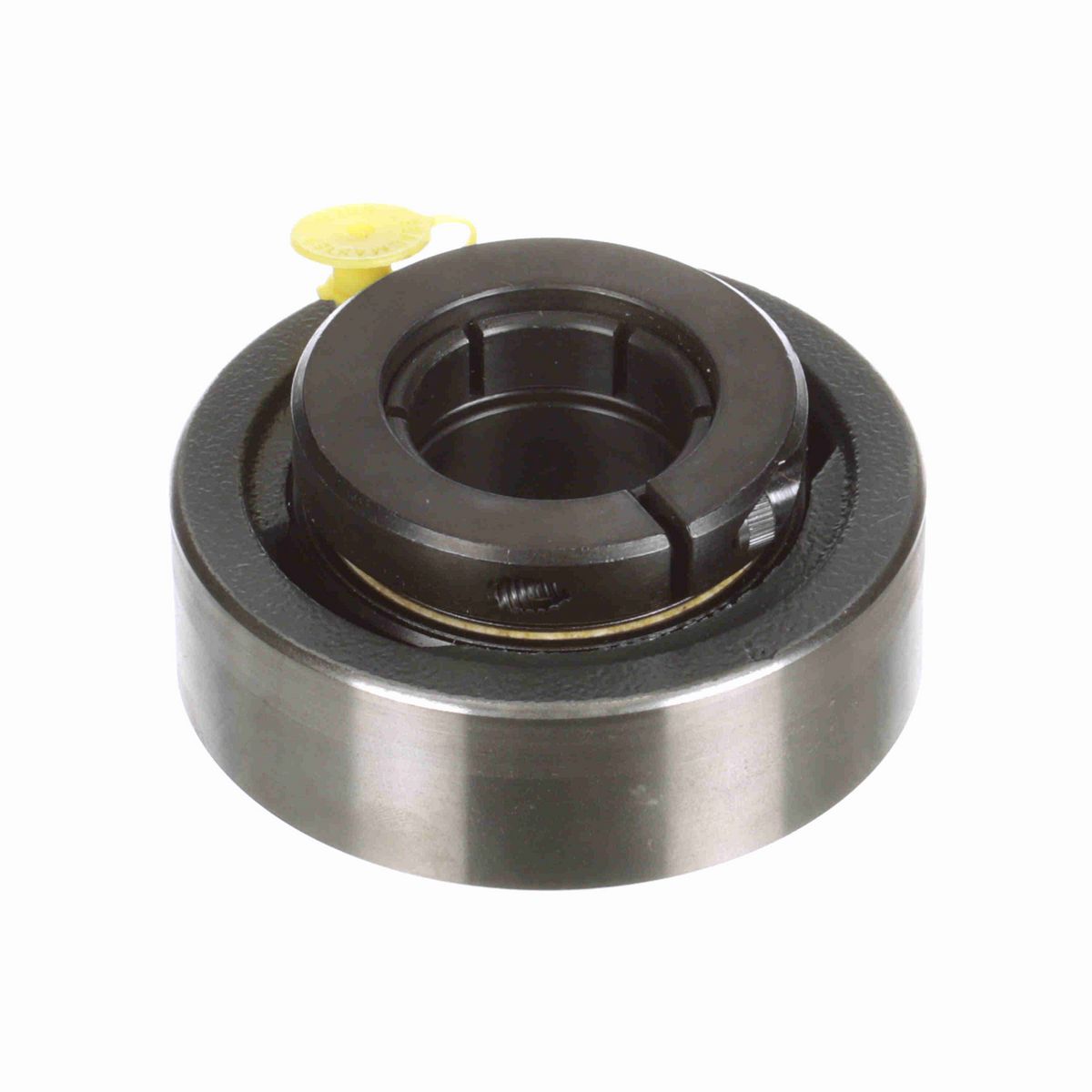 Sealmaster Mounted Cast Iron Cylindrical Cartridge Ball Bearing - 52100 Bearing Steel, Black Oxided - Concentric Lock - SC-23T