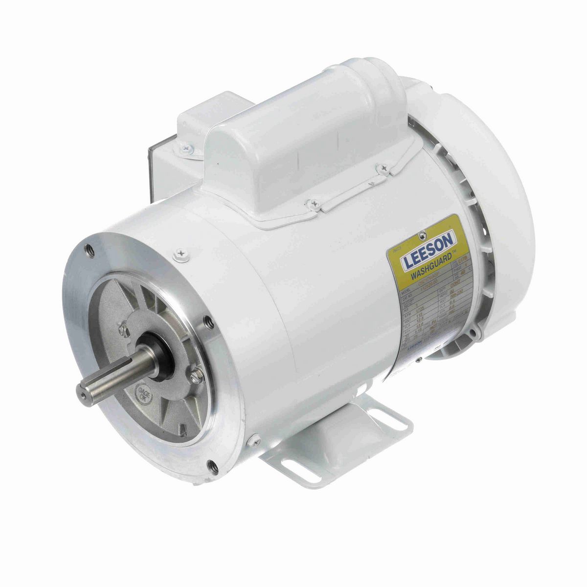 LEESON White Duck™ General Purpose Motor, 1 HP, 1 Ph, 60 Hz, 115/230 V, 1800 RPM, 56C Frame, TEFC - 112529.00