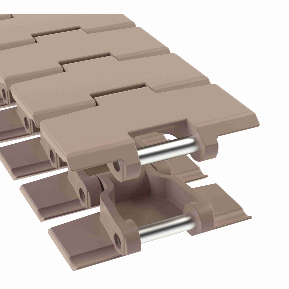 Rexnord RHMDP Side-flexing Solid Top, Material: Tan Low Friction, Width: 3.25in, Pitch: 1.5in - 781.10.10