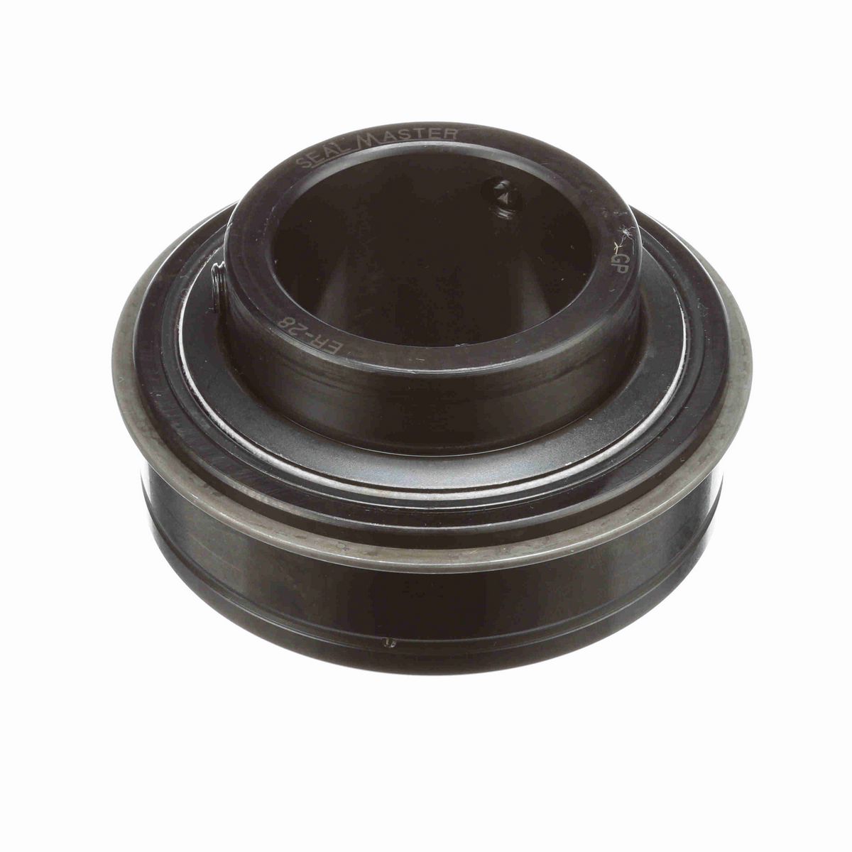 Sealmaster Mounted Insert Only Ball Bearing - 52100 Bearing Steel, Black Oxided - Setscrew Lock - ER-28