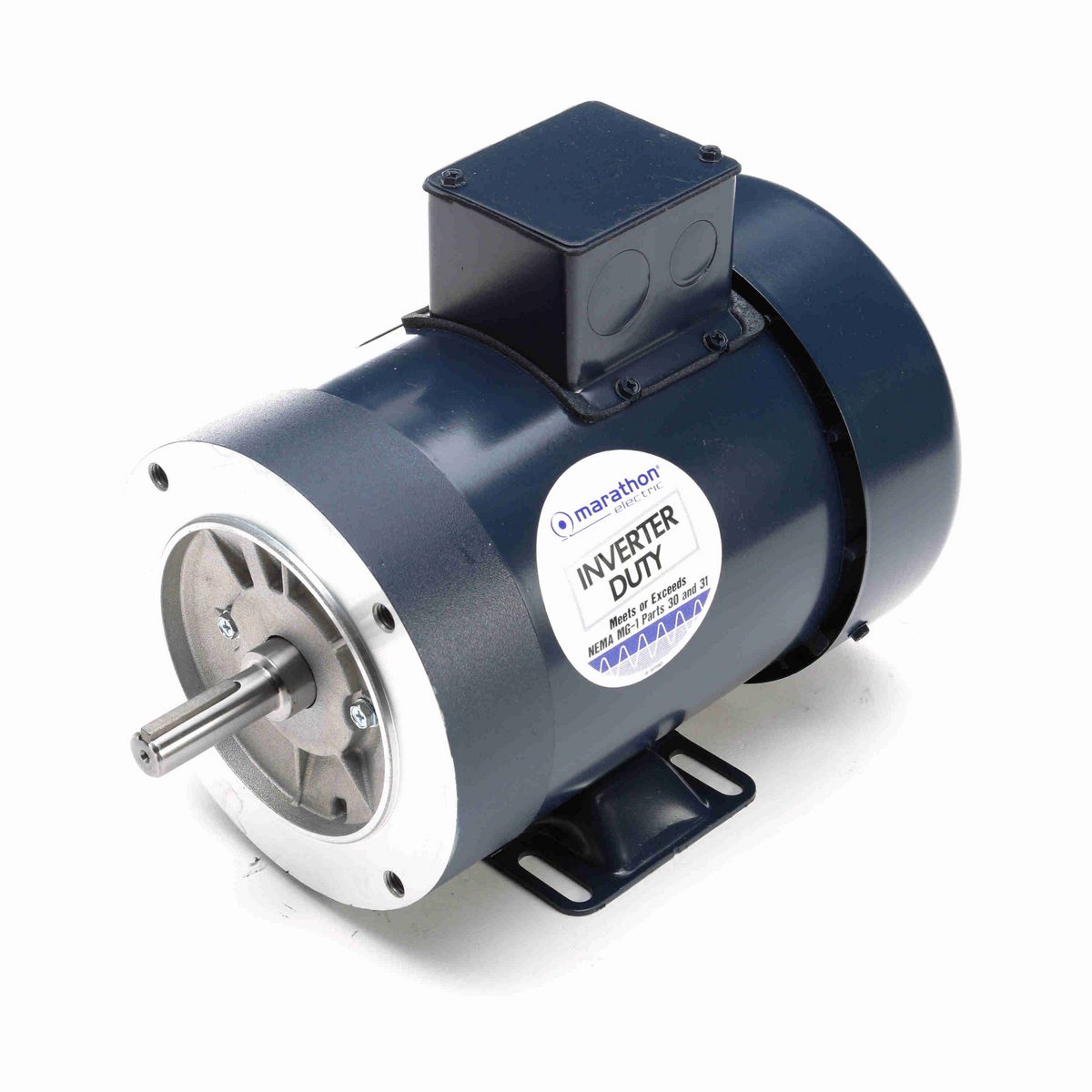 LEESON General Purpose Motor, 1 & 1 HP, 3 Ph, 60 & 50 Hz, 208-230/460 & 190/380 V, 3600 & 3000 RPM, 56C Frame, TEFC - E2000