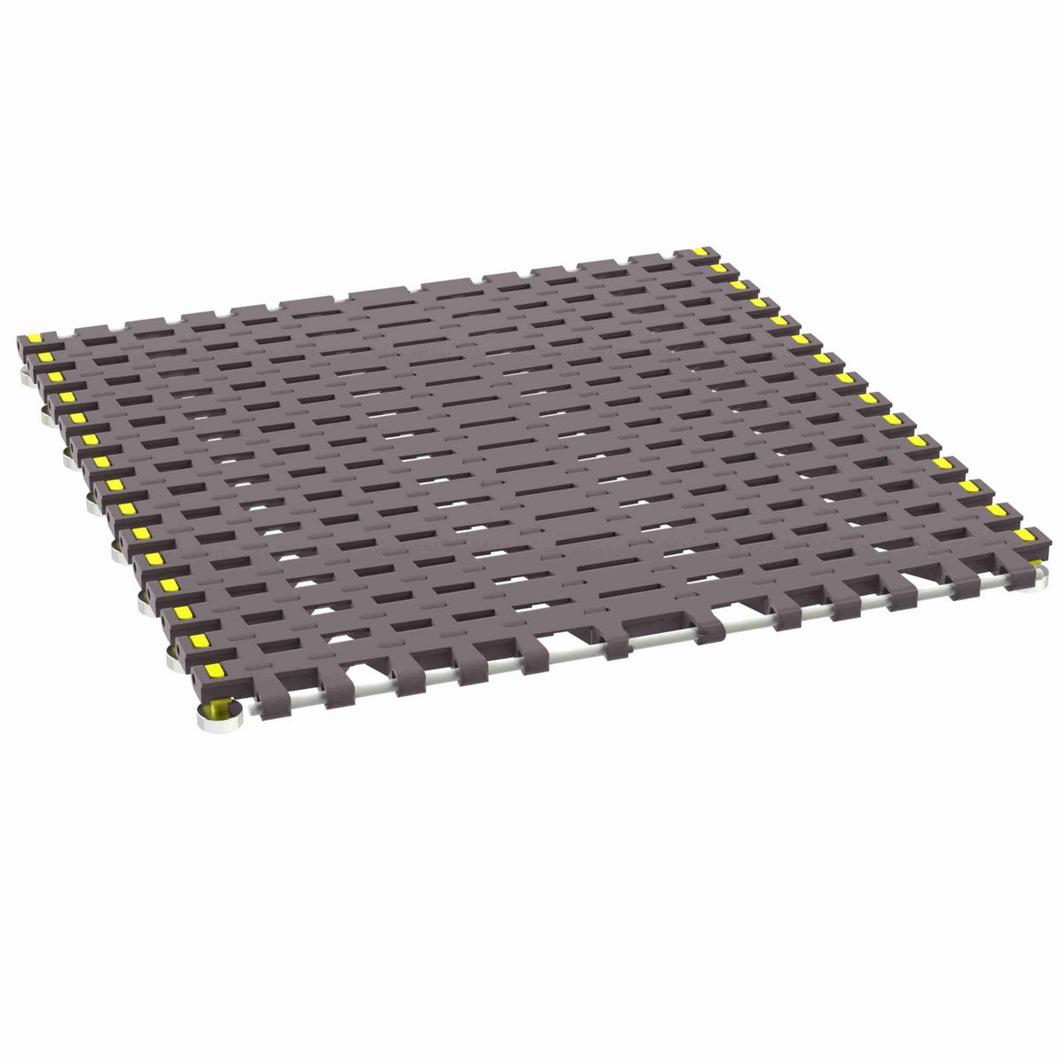 Rexnord 7956B Side-flexing Flush Grid, Material: Brown High Performance, Width: 18in, Pitch: 1.25in - 10324706