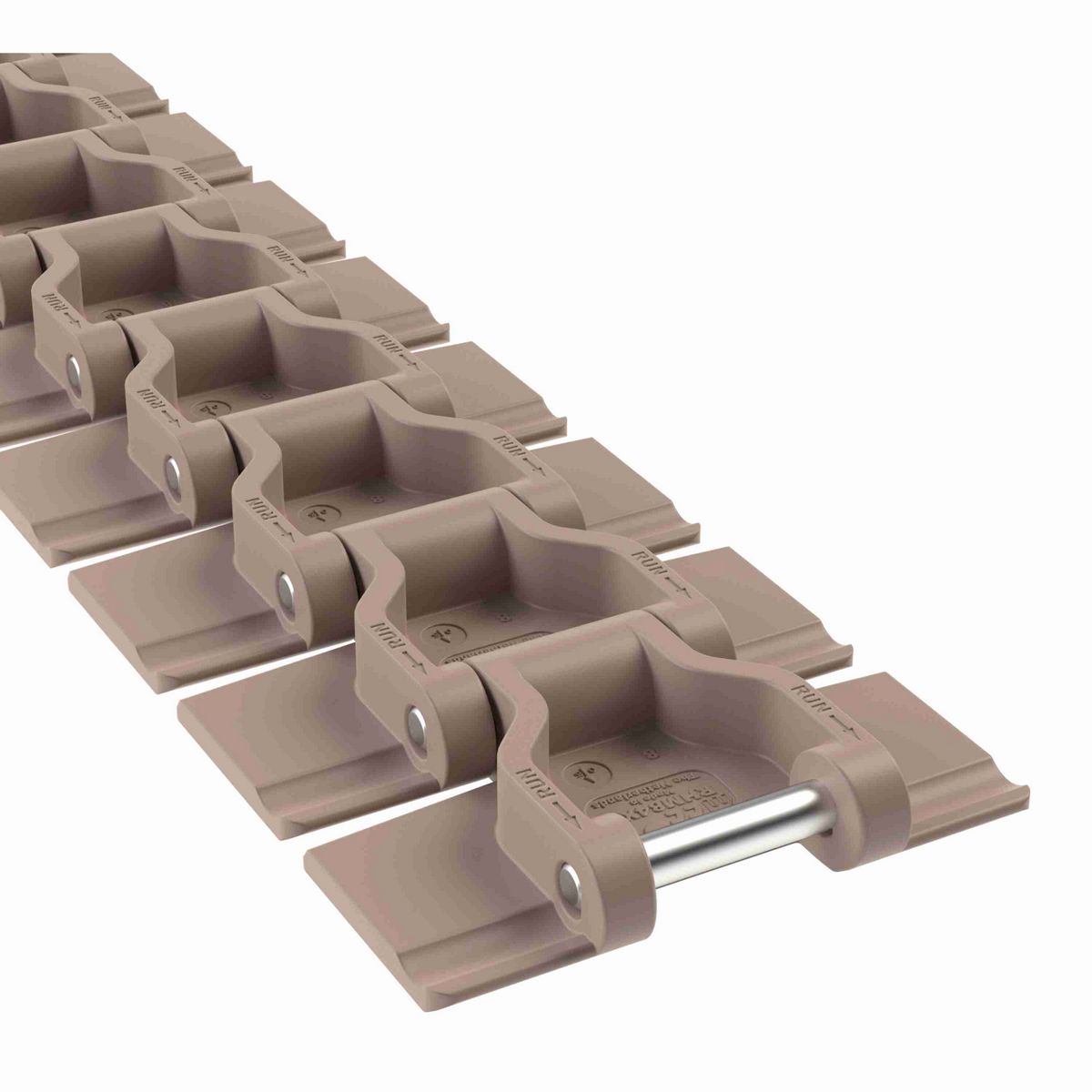 Rexnord 880M Side-flexing Solid Top, Material: Tan Low Friction, Width: 3.25in, Pitch: 1.5in - 781.10.07