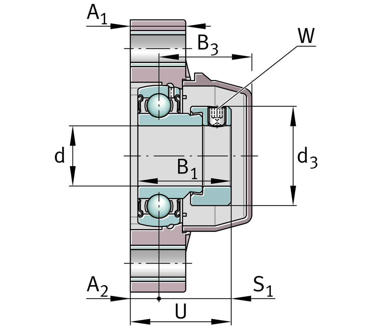 Фланцевый корпус INA GLCTE35-TV-VA-FD