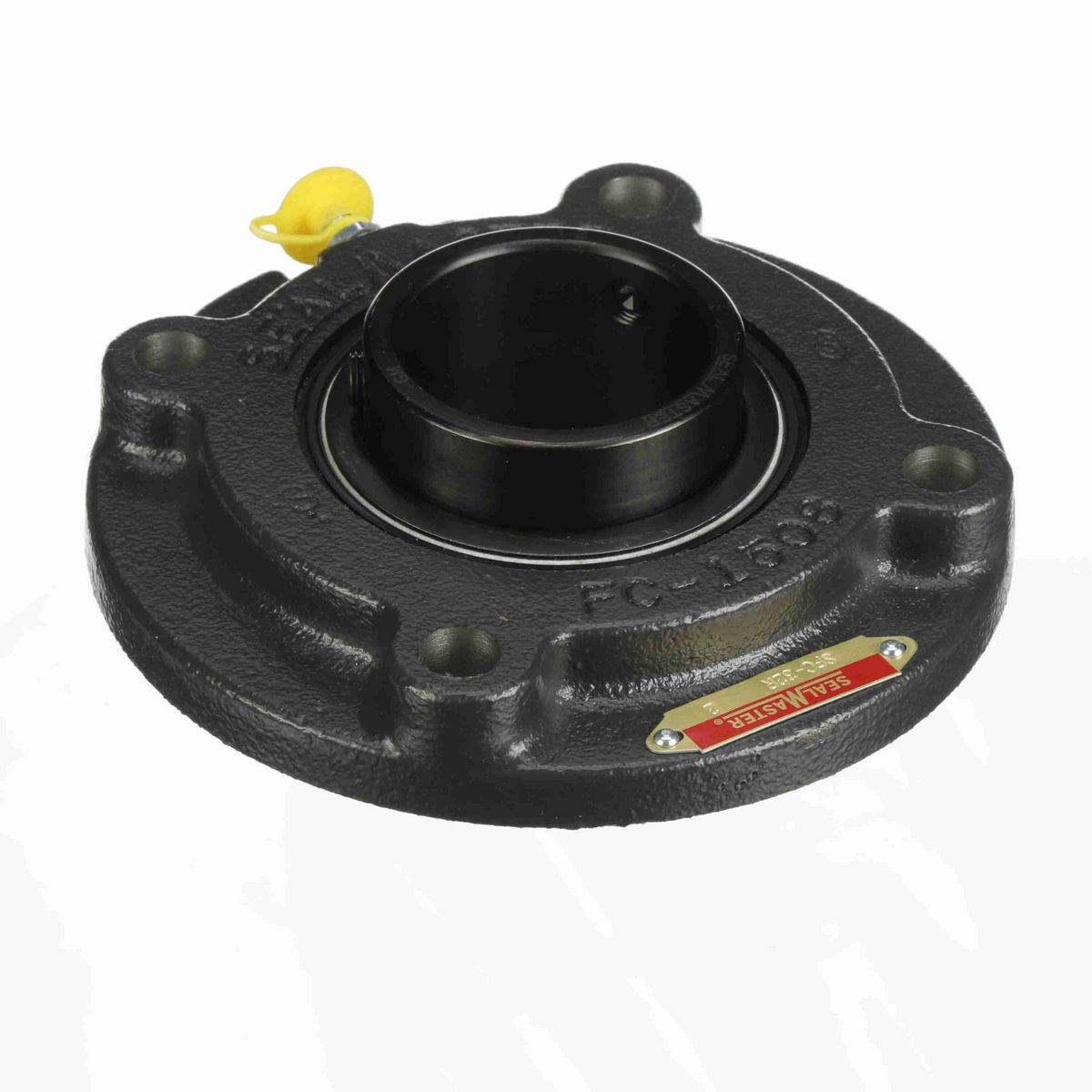 Sealmaster Mounted Cast Iron Flange Cartridge Ball Bearing - 52100 Bearing Steel, Black Oxided - Setscrew Lock - SFC-32R
