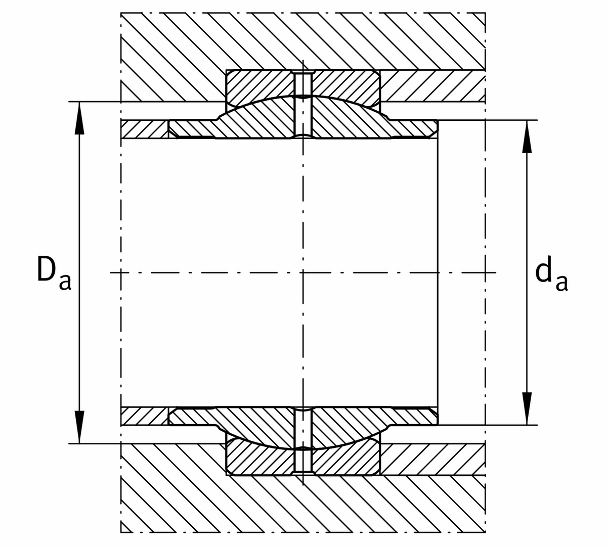 Сферический шарнирный подшипник INA GE20-LO-E