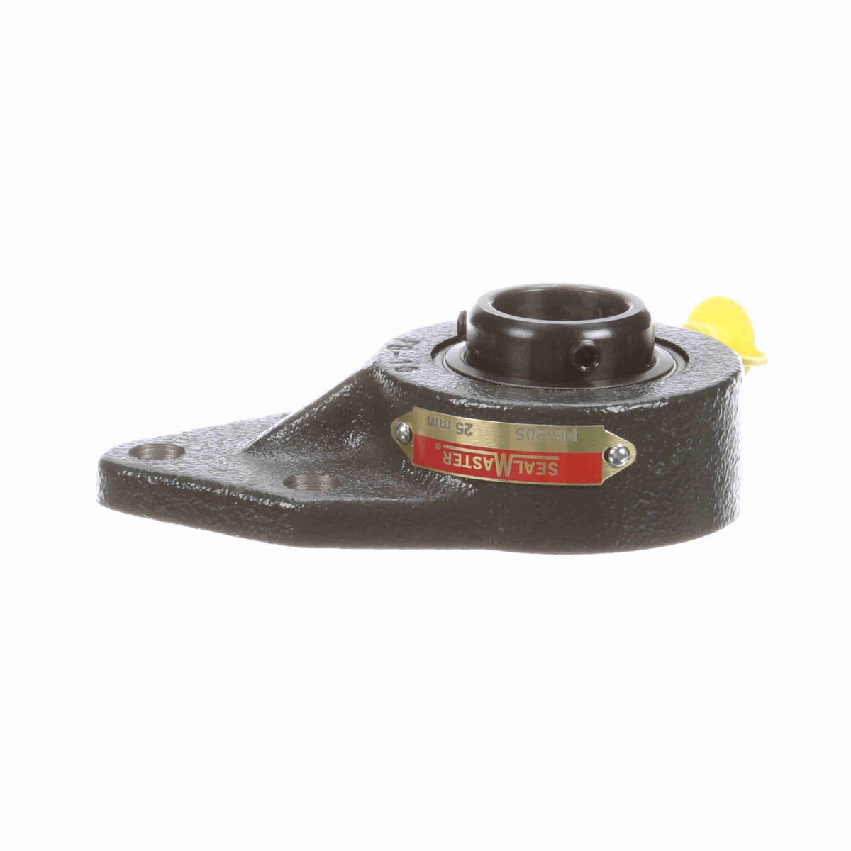 Sealmaster Mounted Cast Iron Three Bolt Flange Bracket Ball Bearing - 52100 Bearing Steel, Black Oxided - Setscrew Lock - FB-205