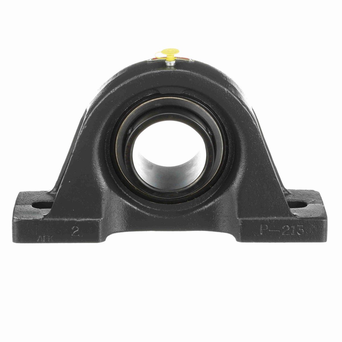 Sealmaster Mounted Cast Iron Two Bolt Pillow Block Ball Bearing - 52100 Bearing Steel, Black Oxided - Setscrew Lock - SP-215