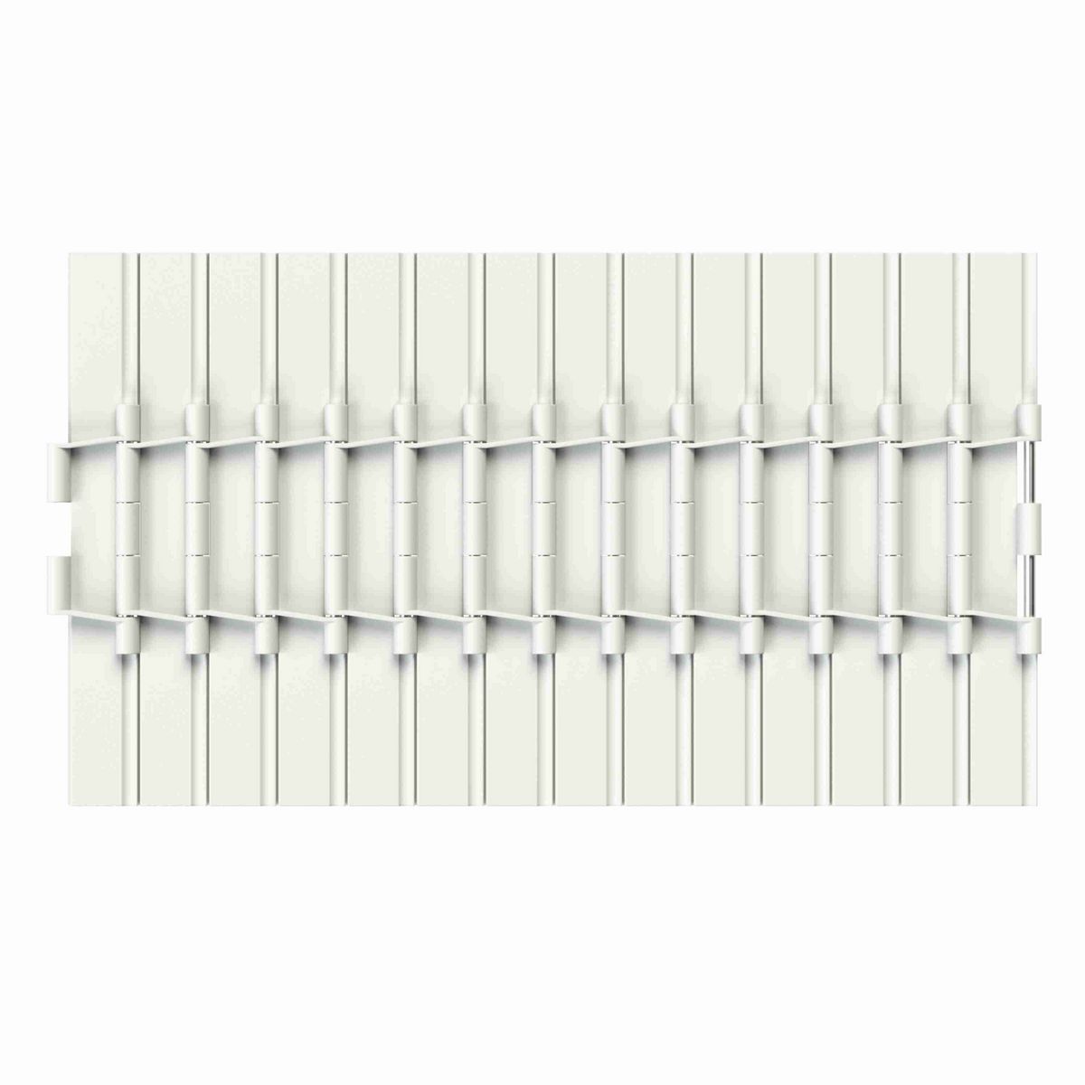 Rexnord 821 Straight Running Solid Top, Material: White High Performance, Width: 12in, Pitch: 1.5in - 81403483