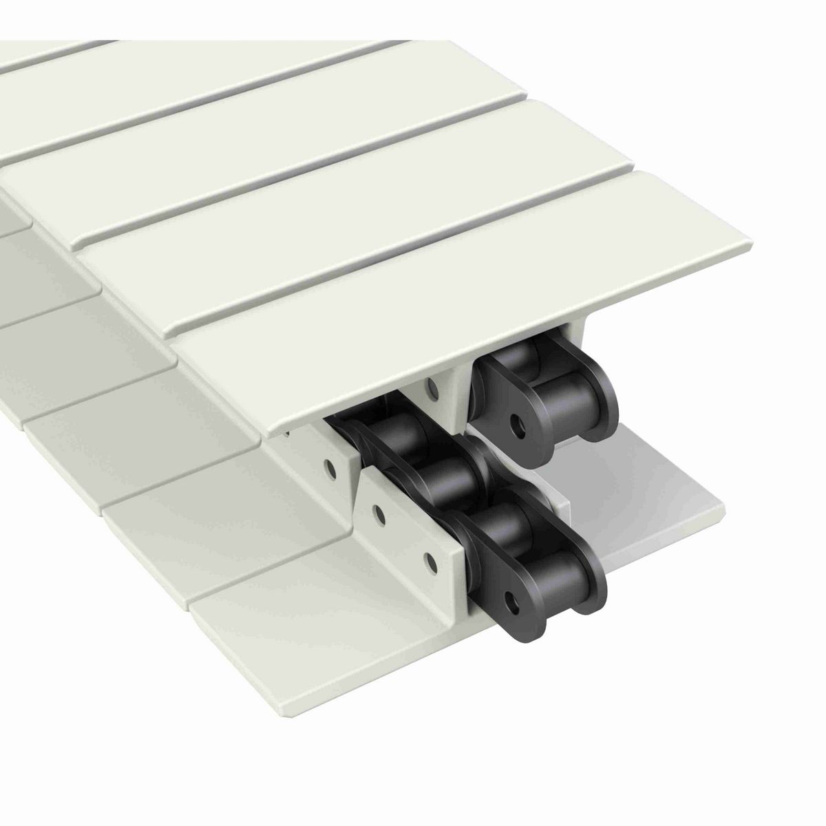 Rexnord 963 Straight Running Solid Top, Material: Chemical Resistant (White), Width: 4.5in, Pitch: 1.5in - 10295459