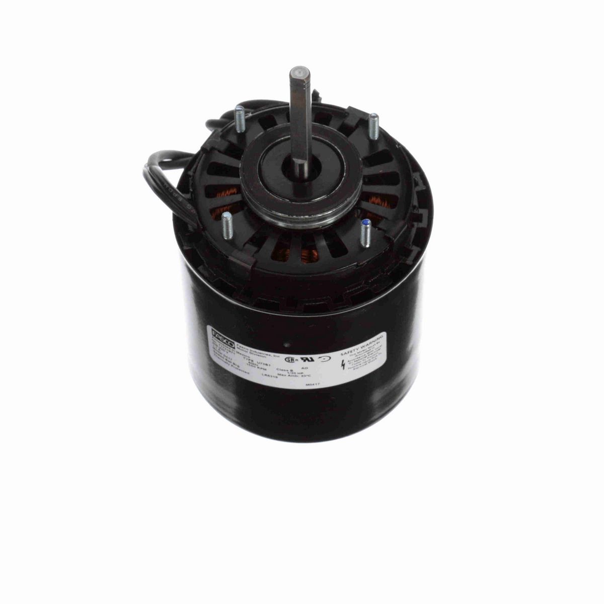 FASCO Refrigeration Motor, 1/20 HP, 1 Ph, 60 Hz, 208-230 V, 1550 RPM, 1 Speed, 3.3" Diameter, OAO - D417