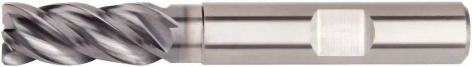 HARVI I Solid Carbide End Mill for Roughing and Finishing of Multiple Materials Kennametal HARVI I - Chamfered - 4 Flutes - Necked - Plain Shank - Metric [6130878]