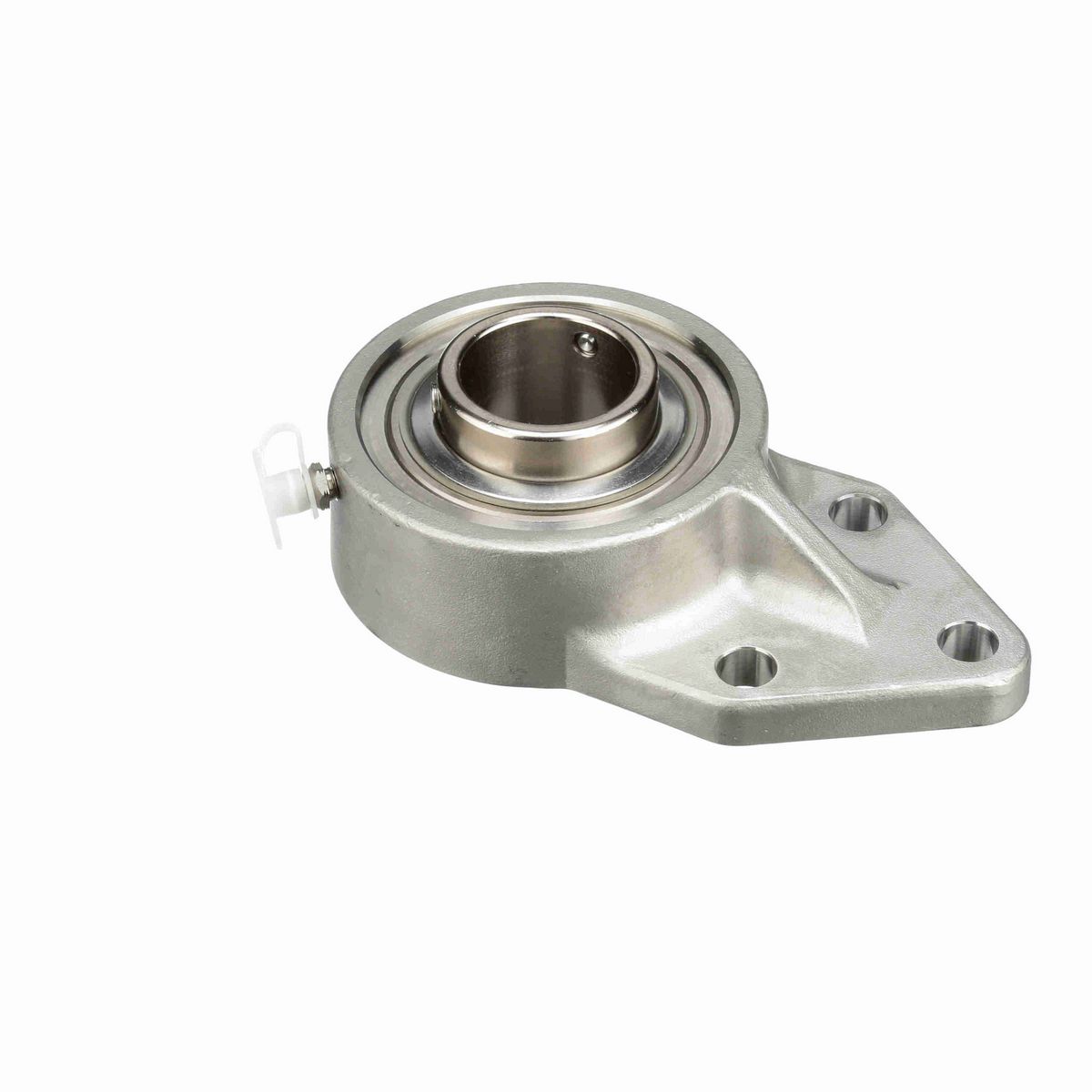 Sealmaster Mounted Stainless Steel Three Bolt Flange Bracket Ball Bearing - 52100 Bearing Steel, Phosphorus Nickel Coated - Setscrew Lock - Corrosion Resistant - CRFBS-PN20R
