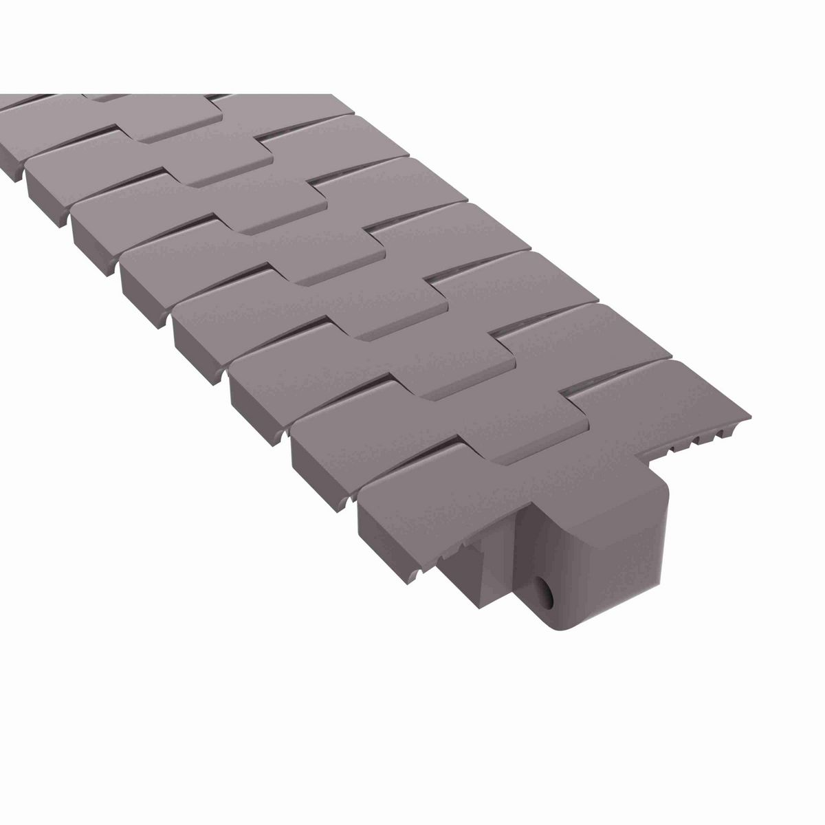 Rexnord 1050 FTLPC Side-flexing Solid Top, Material: Brown High Performance, Width: 4.5in, Pitch: 1in - 81429723
