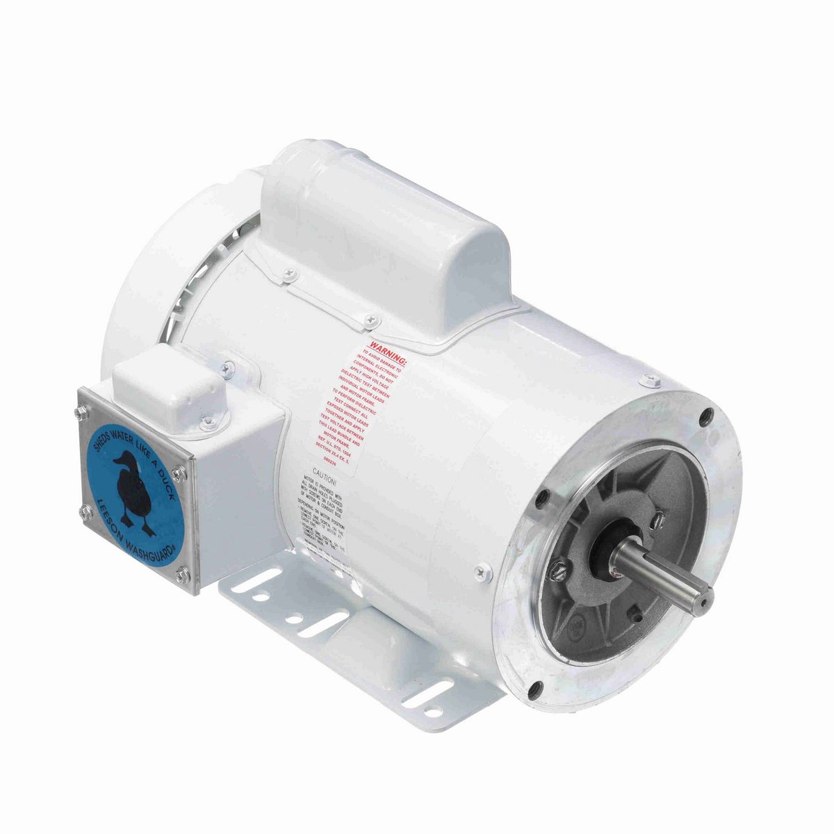 LEESON White Duck™ General Purpose Motor, 2 HP, 1 Ph, 60 Hz, 115/230 V, 3600 RPM, 56HC Frame, TEFC - 114637.00