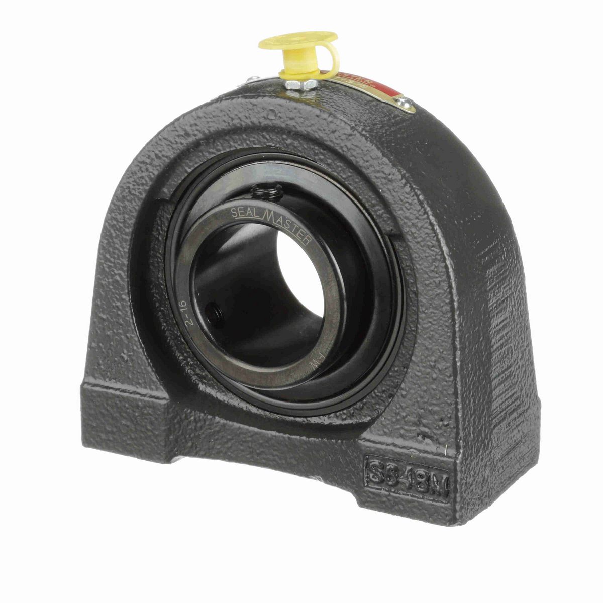 Sealmaster Mounted Cast Iron Tapped Base Pillow Block Ball Bearing - 52100 Bearing Steel, Black Oxided - Setscrew Lock - TB-22