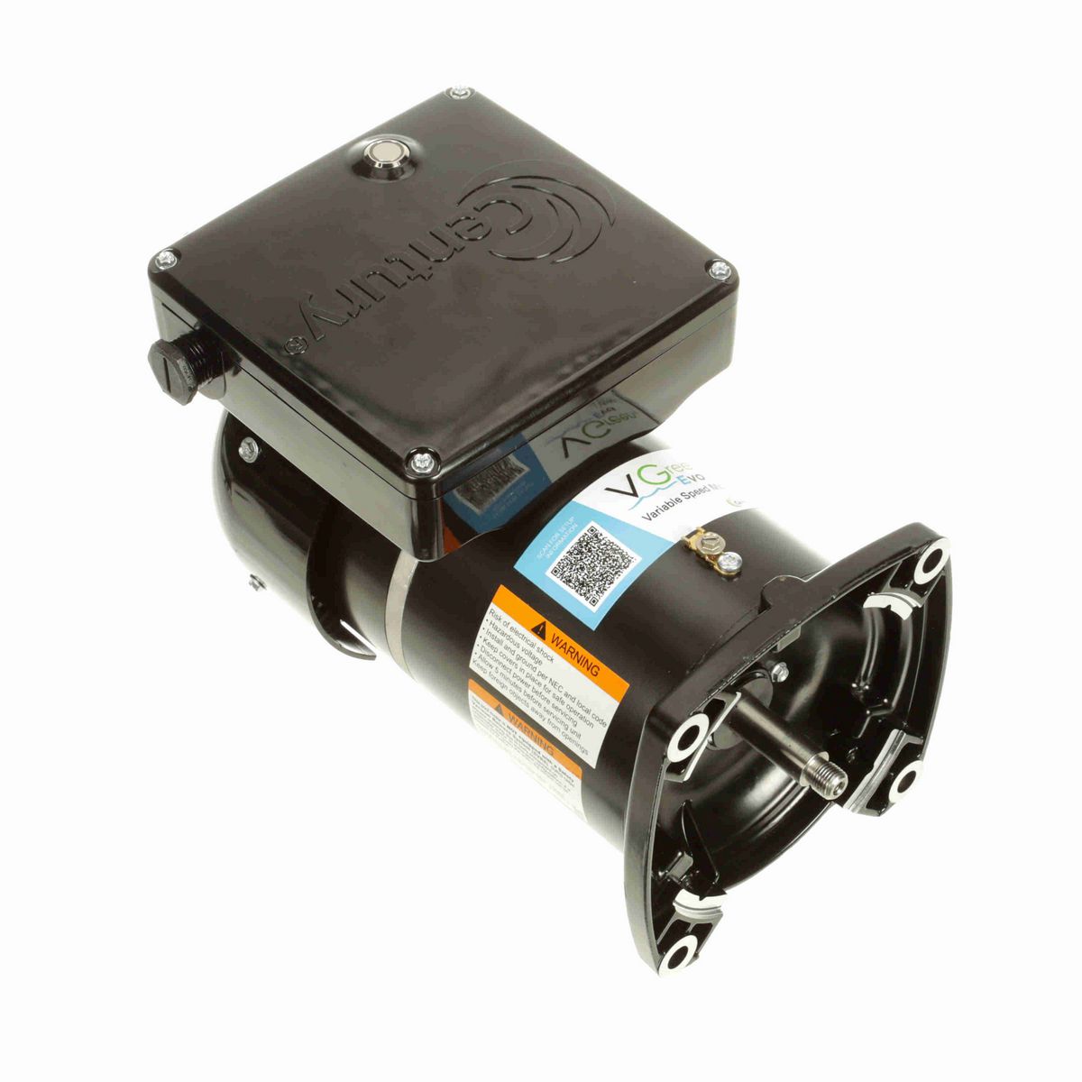 Century VGreen® Variable Speed Motors Pool Pump Motor, 2.25/1.50 HP, 1 Ph, 60 Hz, 230/115 V, 48Y Frame, TEFC - EVQ225