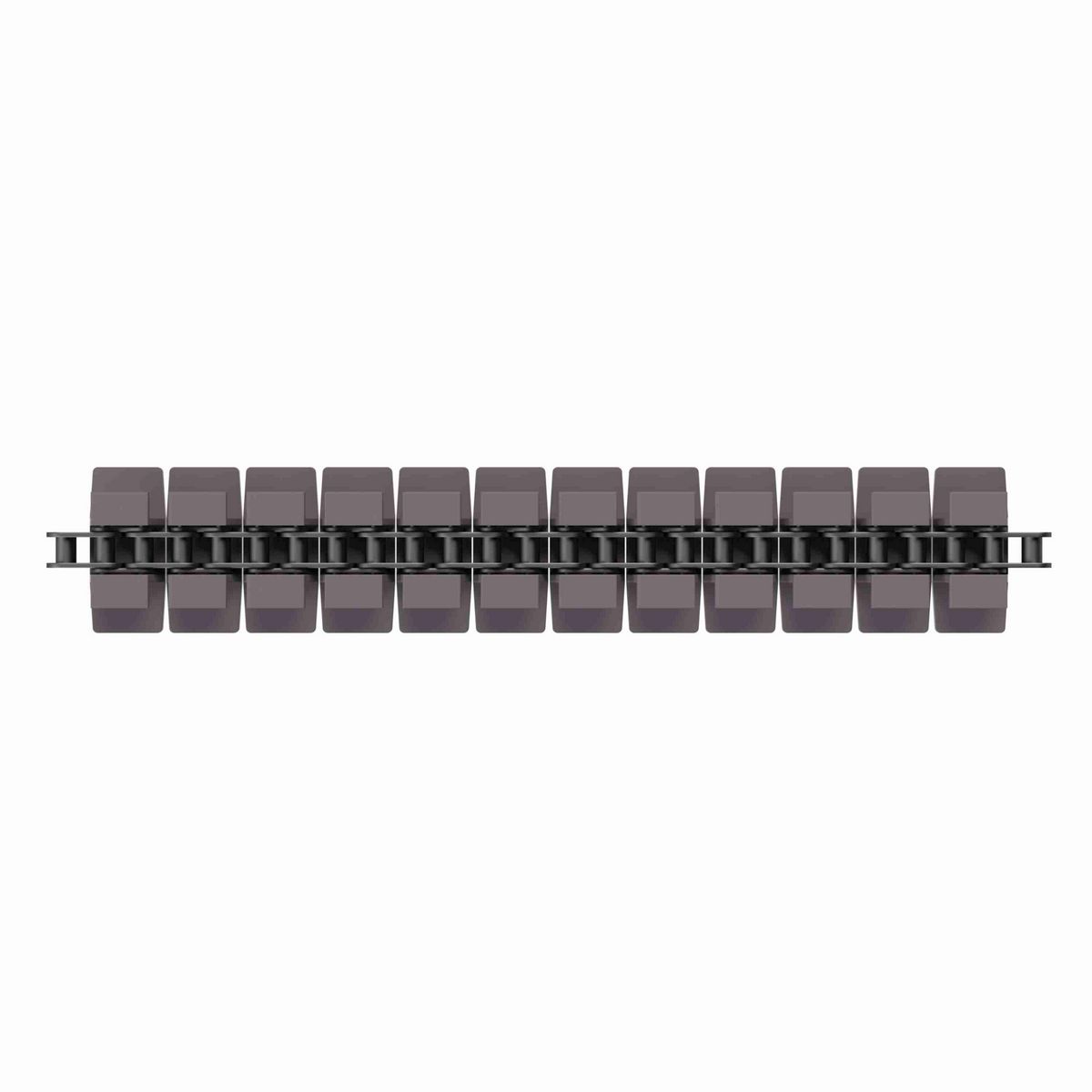Rexnord 1873TAB Side-flexing Solid Top, Material: Brown High Performance, Width: 3.25in, Pitch: 1.5in - 81426341