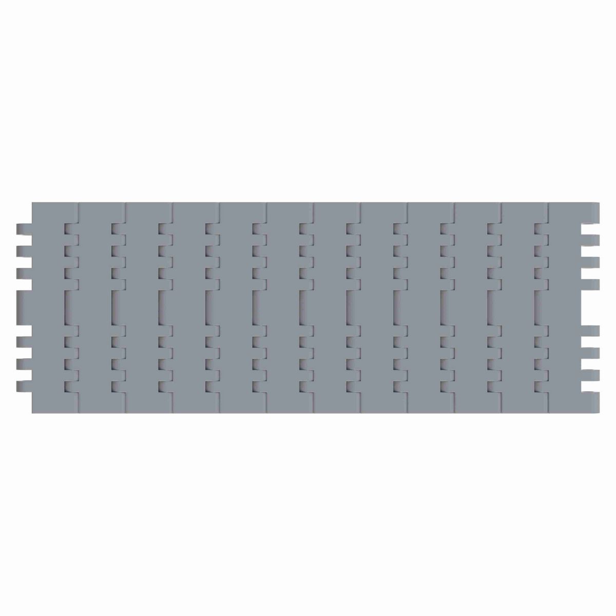 Rexnord 7705 Straight Running Solid Top, Material: Silver Platinum Series™ X, Width: 4.5in, Pitch: 1in - 10286164