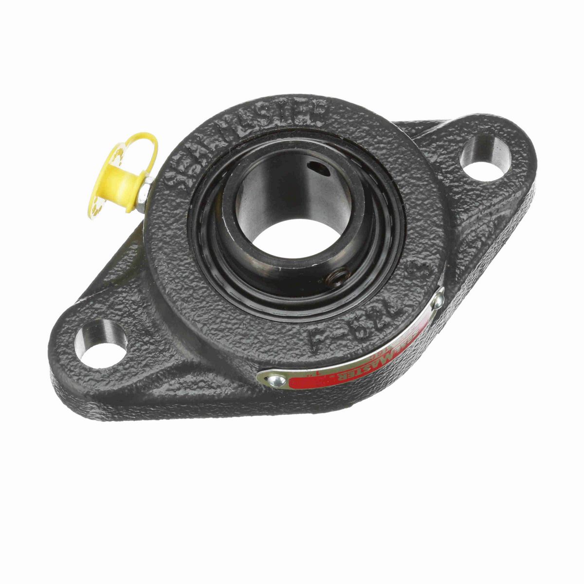 Sealmaster Mounted Cast Iron Two Bolt Flange Ball Bearing - 52100 Bearing Steel, Black Oxided - Setscrew Lock - SFT-16C