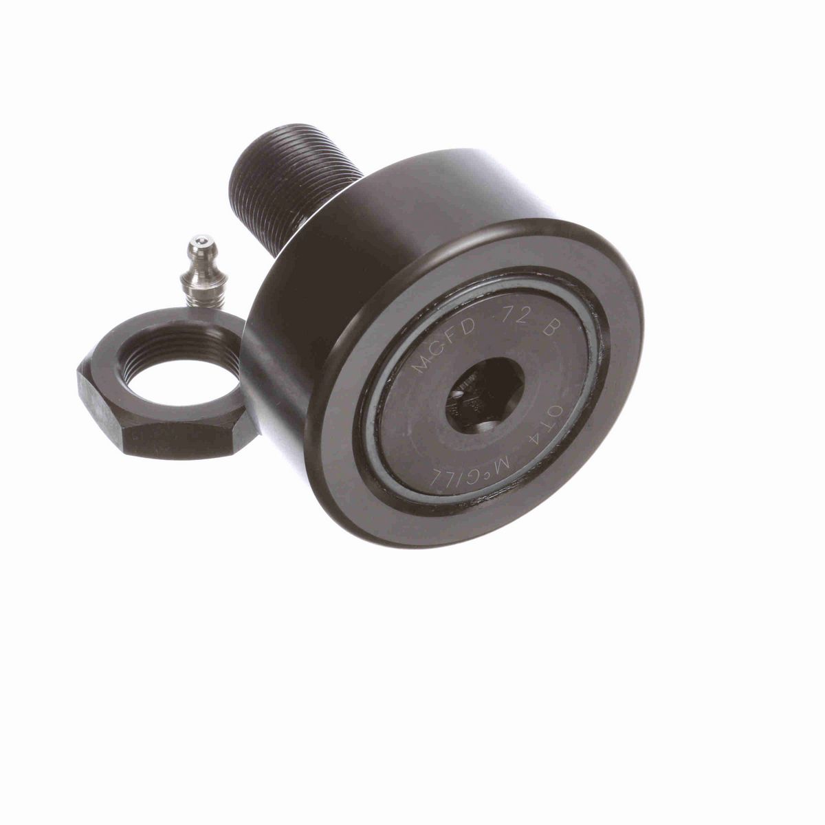 Опорный ролик с цапфой McGill CAMROL MCFD 72 B, бочкообразный, повышенной грузоподъемности, со щитком, с шестигранным отверстием, метрический