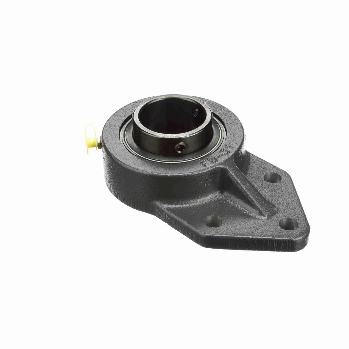 Sealmaster Mounted Cast Iron Three Bolt Flange Bracket Ball Bearing - 52100 Bearing Steel, Black Oxided - Setscrew Lock - FB-32R