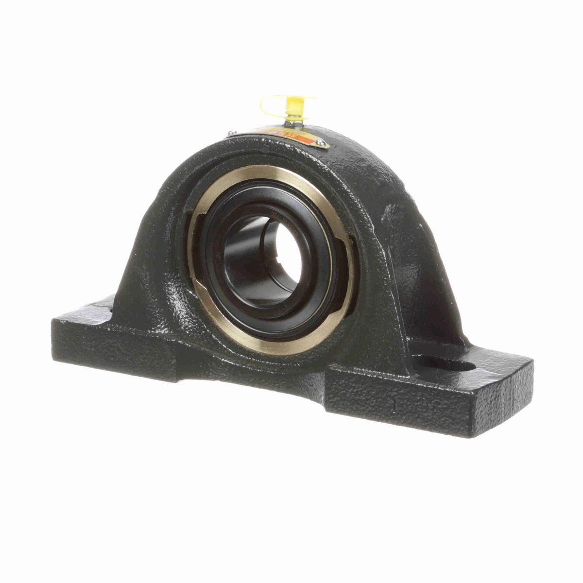 Sealmaster Mounted Cast Iron Two Bolt Pillow Block Ball Bearing - 52100 Bearing Steel, Black Oxided - Concentric Lock - EMP-23T