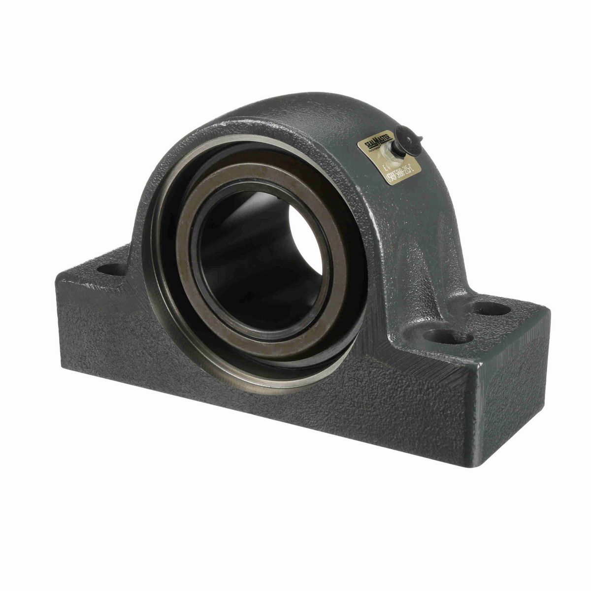Sealmaster Mounted Cast Iron Four Bolt Pillow Block Spherical Roller - 52100 Bearing Steel, Black Oxided - Collar Mount Lock - USRBF5000-215-C