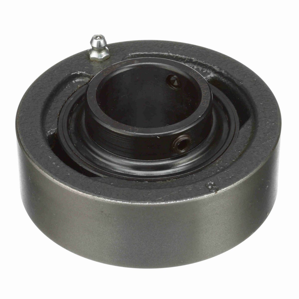 Sealmaster Mounted Cast Iron Cylindrical Cartridge Ball Bearing - 52100 Bearing Steel, Black Oxided - Concentric Lock - SC-23TC