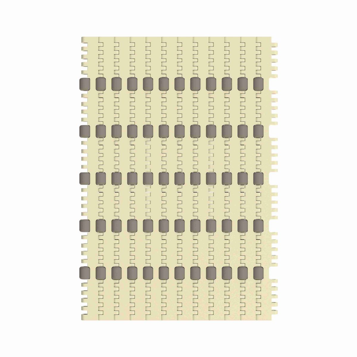 Rexnord 7743 Straight Running Low Backline Pressure, Material: Beige High Temperature, Width: 12in, Pitch: 1in - 81441723