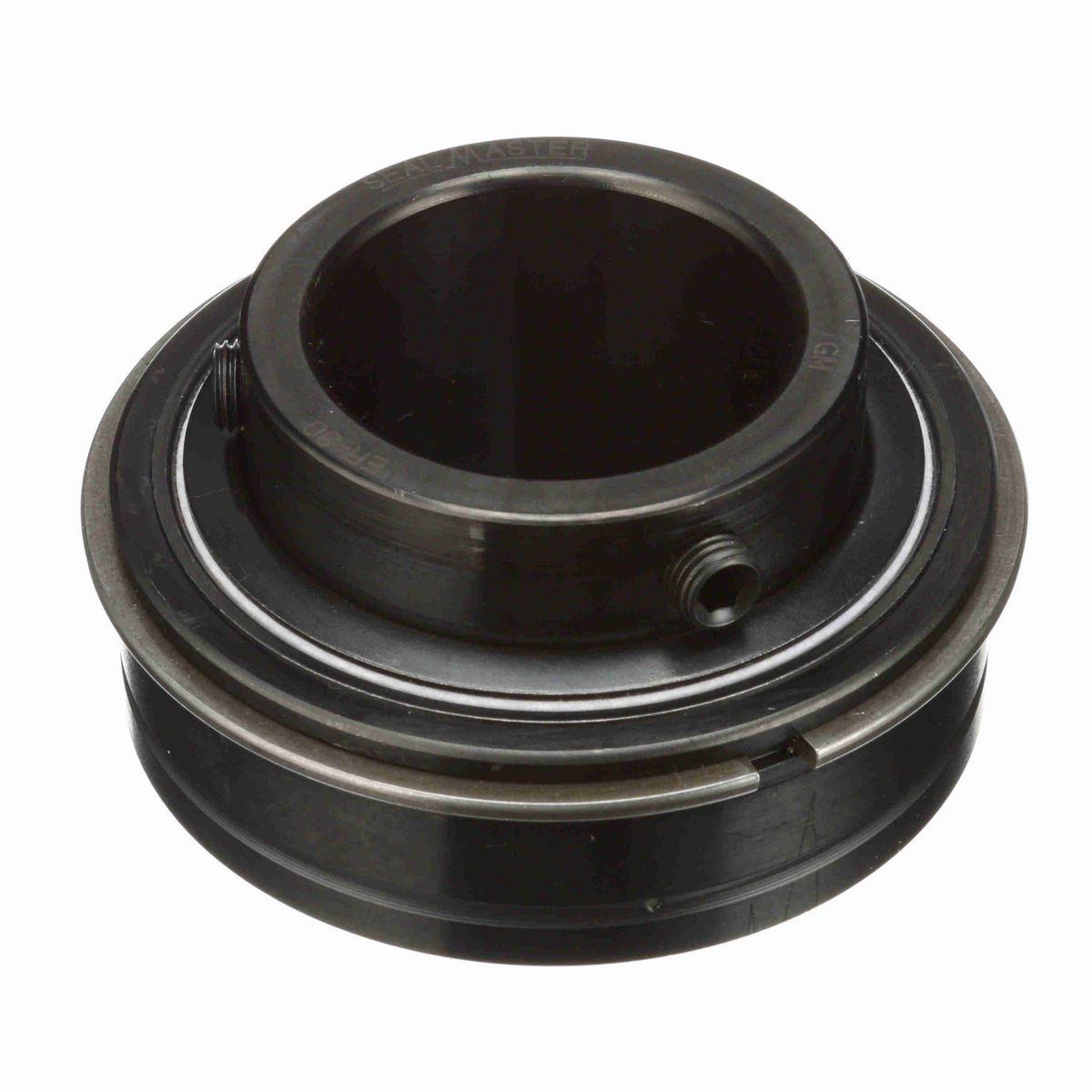 Sealmaster Mounted Insert Only Ball Bearing - 52100 Bearing Steel, Black Oxided - Setscrew Lock - ER-30