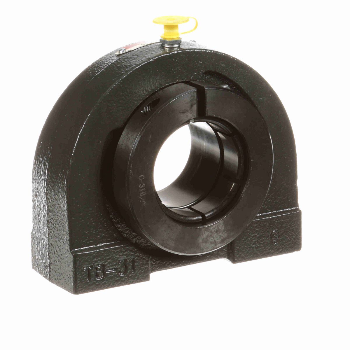 Sealmaster Mounted Cast Iron Tapped Base Pillow Block Ball Bearing - 52100 Bearing Steel, Black Oxided - Concentric Lock - TB-31TC