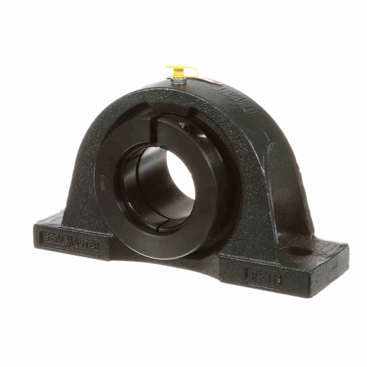 Sealmaster Mounted Cast Iron Two Bolt Low Base Pillow Block Ball Bearing - 52100 Bearing Steel, Black Oxided - Concentric Lock - NPL-39T