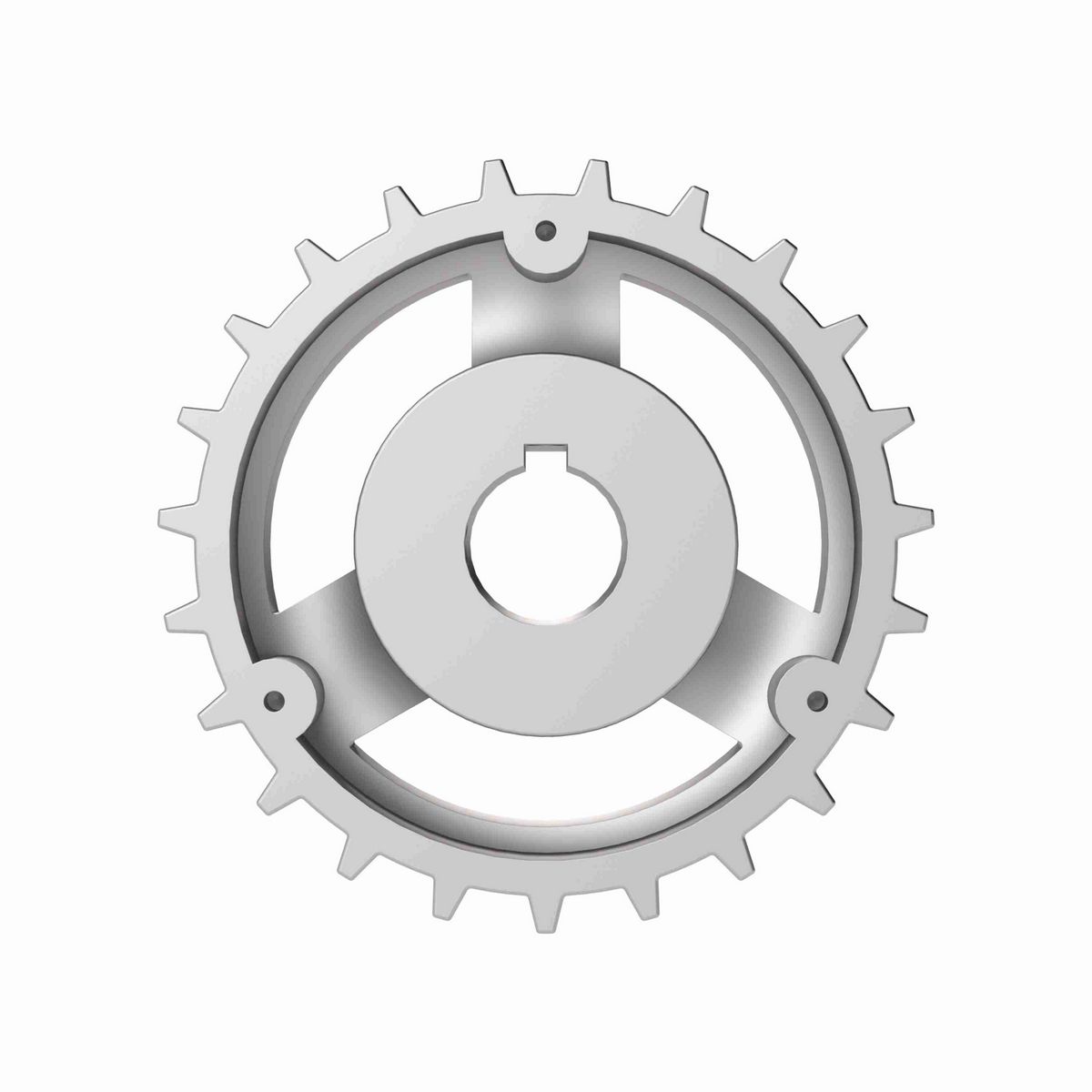 Rexnord 815 Series Solid One Piece Cast Iron Sprocket with 23 Teeth and a 1-3/16in Round Shaft-Ready Bore with Keyway & 2 Setscrews - 401-161-66