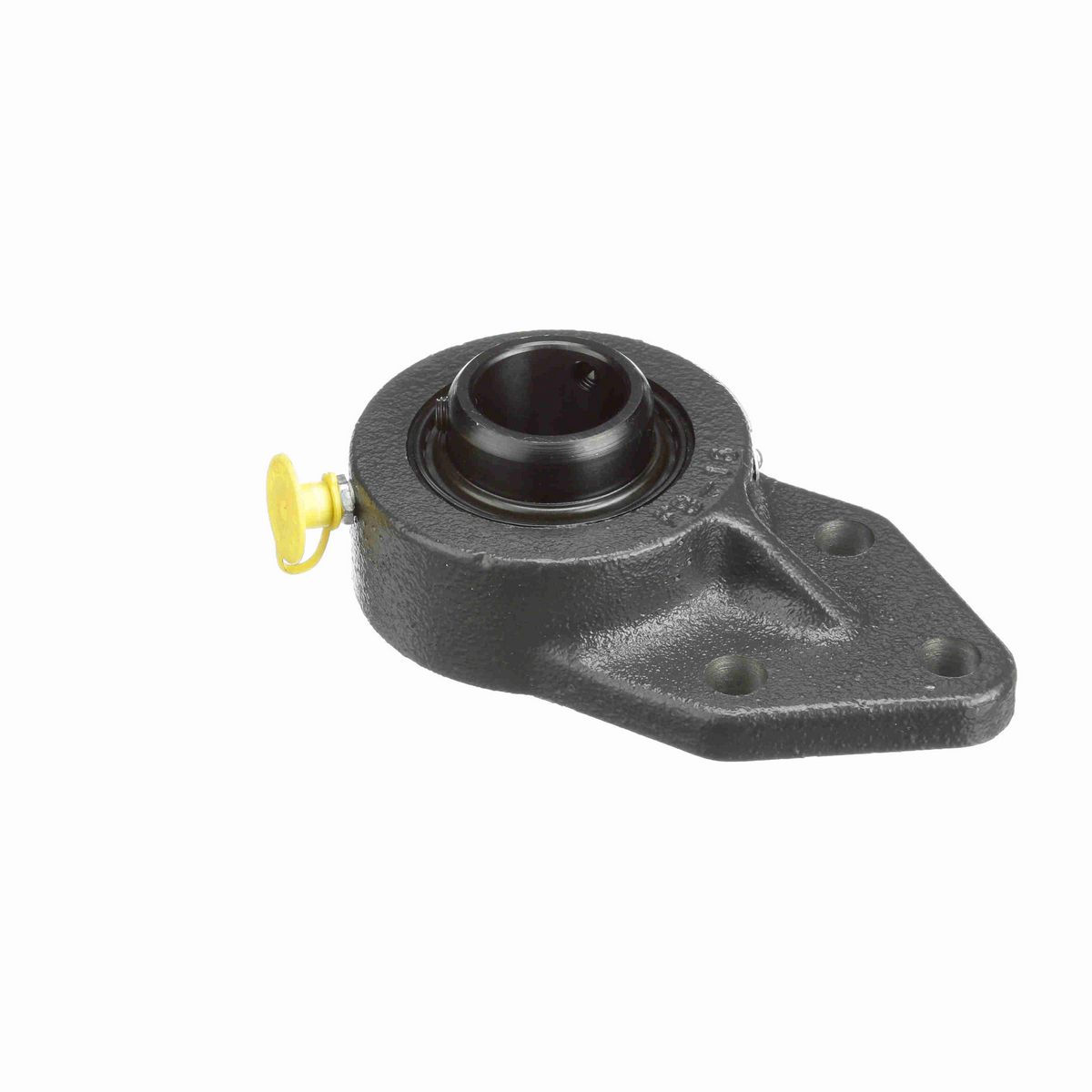 Sealmaster Mounted Cast Iron Three Bolt Flange Bracket Ball Bearing - 52100 Bearing Steel, Black Oxided - Setscrew Lock - FB-16C