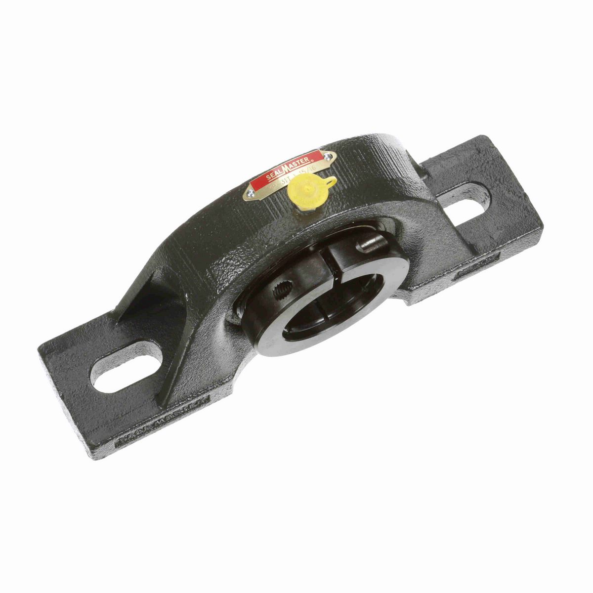 Sealmaster Mounted Cast Iron Two Bolt Pillow Block Ball Bearing - 52100 Bearing Steel, Black Oxided - Concentric Lock - SP-31T