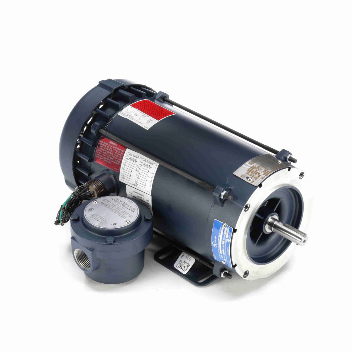LEESON Explosion Proof Motor, 1 & 0.75 HP, 3 Ph, 60 & 50 Hz, 230/460 & 190/380 V, 1800 & 1500 RPM, 56C Frame, EPFC - 119438.00