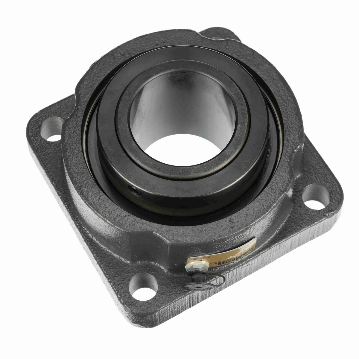 Sealmaster Mounted Cast Iron Four Bolt Flange Spherical Roller - 52100 Bearing Steel, Black Oxided - Collar Mount Lock - USFB5000-207-C