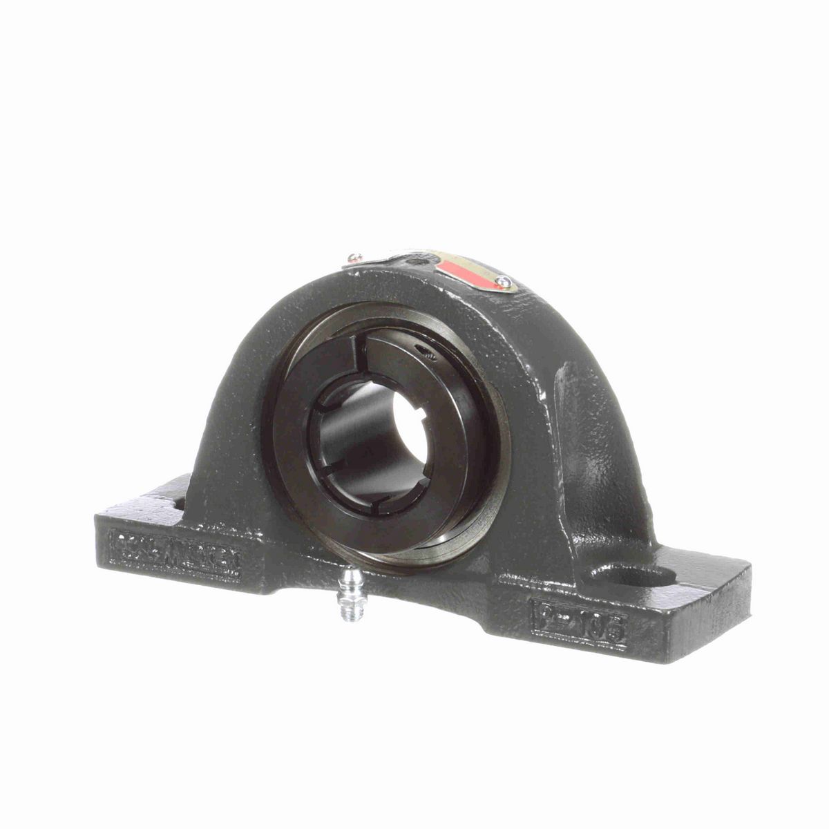 Sealmaster Mounted Cast Iron Two Bolt Pillow Block Ball Bearing - 52100 Bearing Steel, Black Oxided - Concentric Lock - NPMH-19T