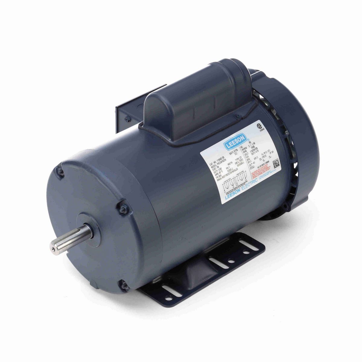 LEESON General Purpose Motor, 2 HP, 1 Ph, 60 Hz, 115/230 V, 3600 RPM, 56H Frame, TEFC - 110402.00