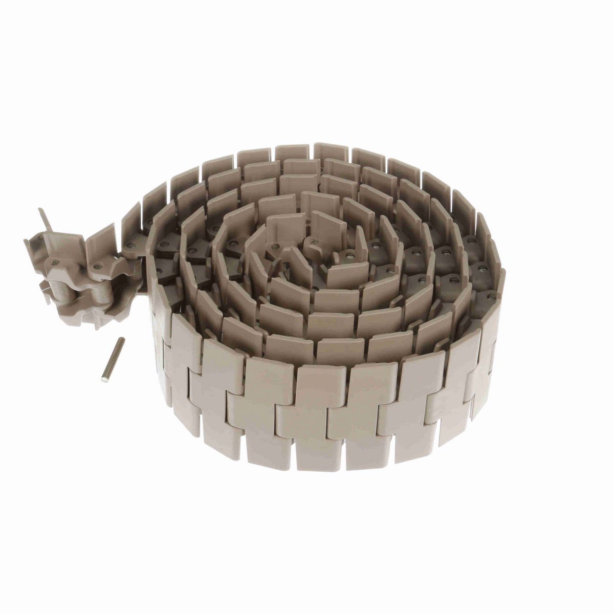 System Plast 882TAB Side-flexing Solid Top, Material: Tan Low Friction, Width: 4.5in, Pitch: 1.5in - LF882TAB-K450