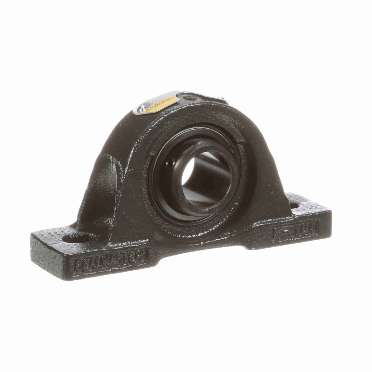 Sealmaster Mounted Cast Iron Two Bolt Pillow Block Ball Bearing - 52100 Bearing Steel, Black Oxided - Setscrew Lock - Reduced Maintenance - Lubed for Life - NP-16 RM