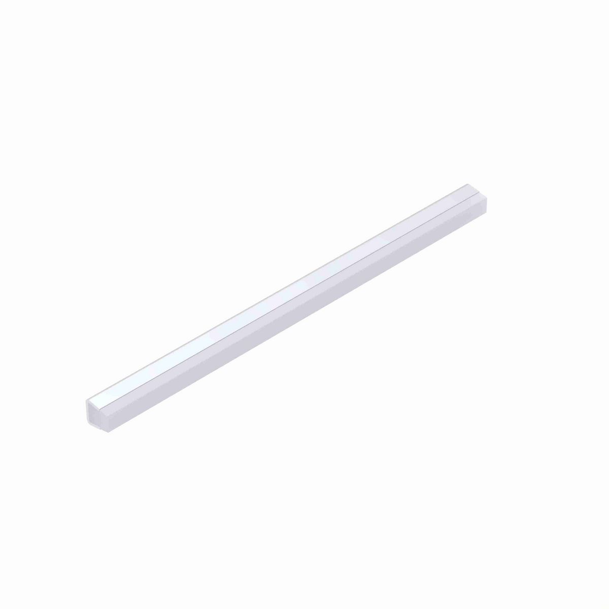 System Plast Flat Guide Rail: 0.67"W X 0.67"H X 96"L White UHMW-PE - VG-SSFS-8