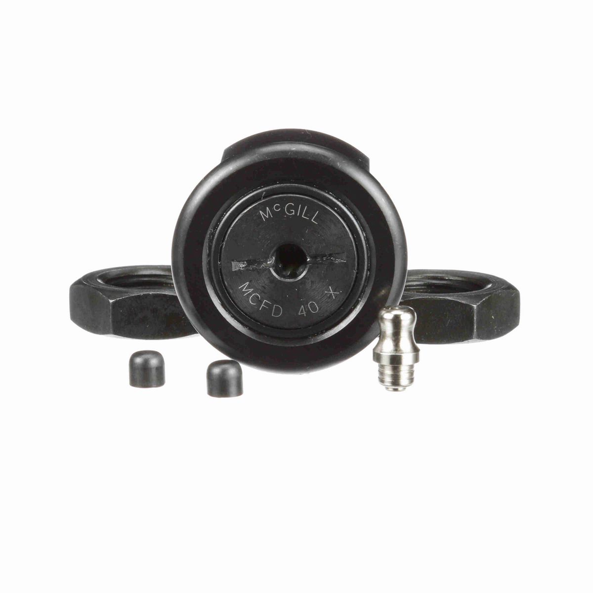 Опорный ролик с цапфой McGill CAMROL MCFD 40 X, цилиндрический, повышенной грузоподъемности, со щитком, со шлицем под отвёртку, метрический
