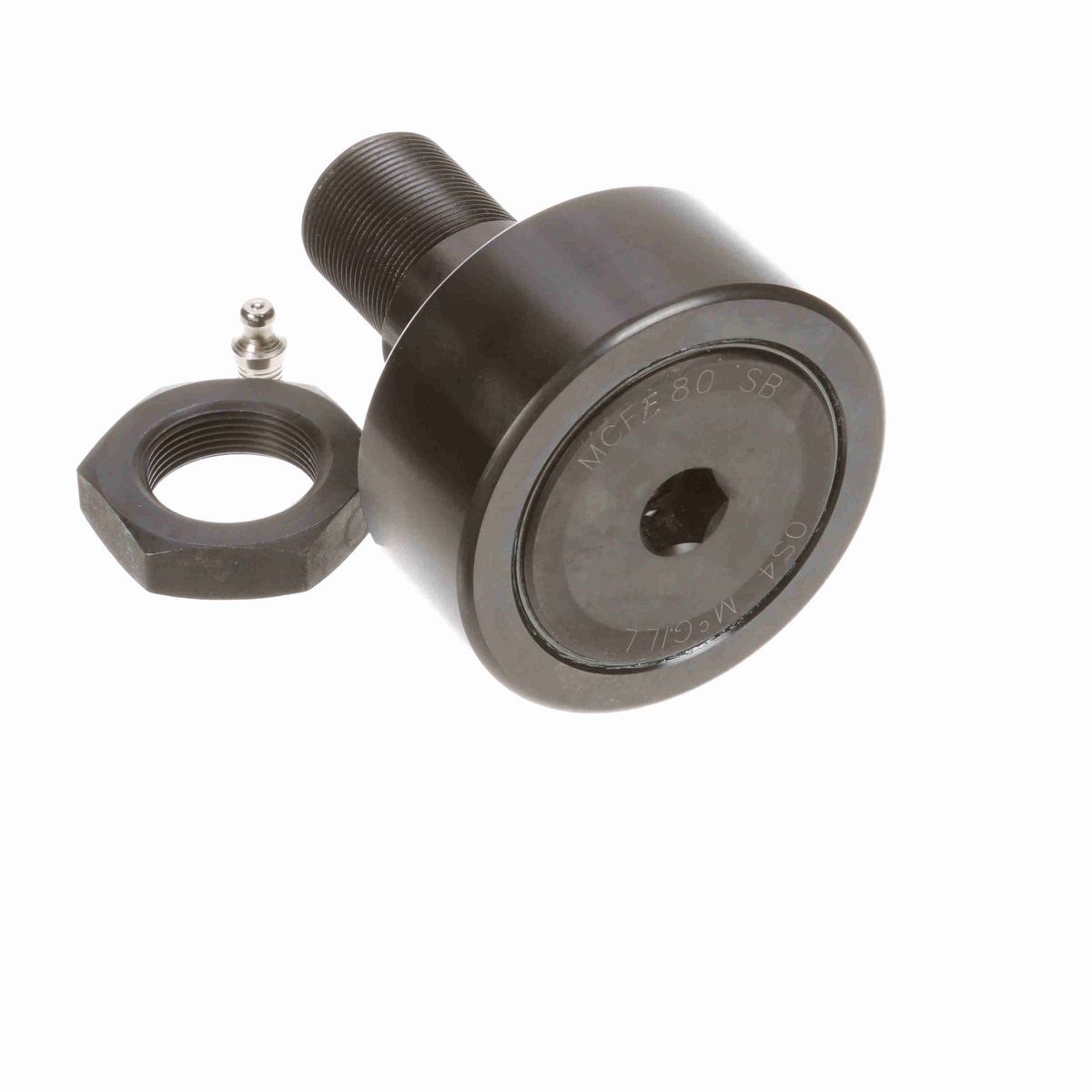 Опорный ролик с цапфой McGill CAMROL MCFE 80 SB, бочкообразный, с уплотнением, с шестигранным отверстием, метрический